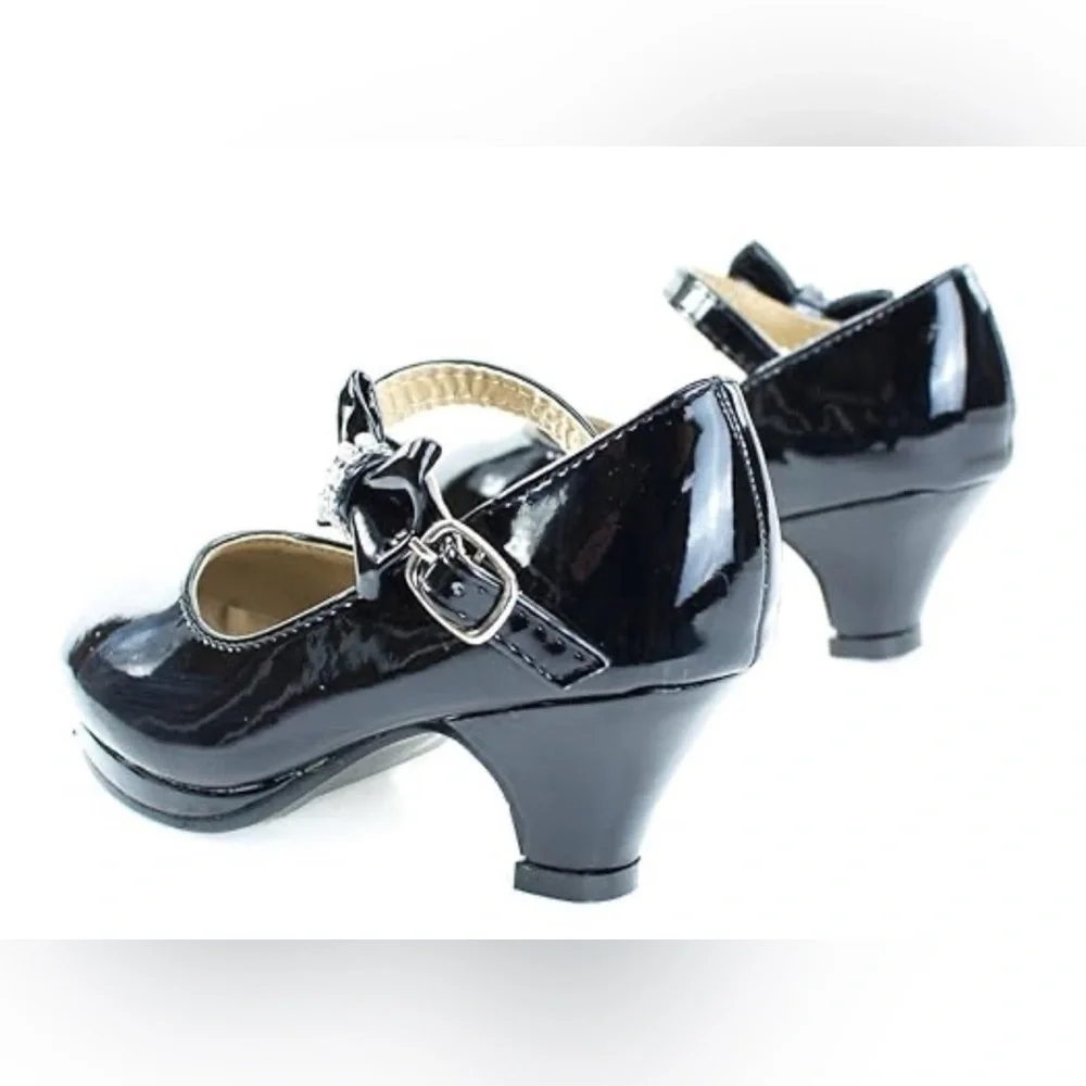 Forever Link Black Mary Jane Heels Girls Size 10